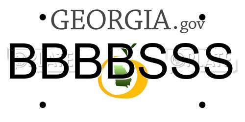 BBBBSSS Georgia License Plate