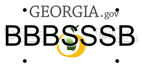 BBBSSSB Georgia License Plate