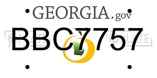 BBC7757 Georgia License Plate