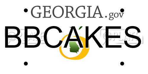 BBCAKES Georgia License Plate