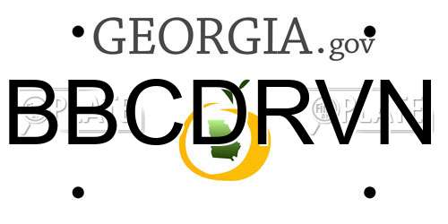 BBCDRVN Georgia License Plate