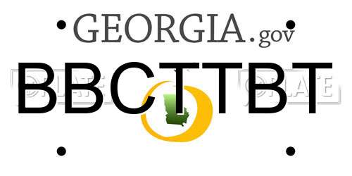 BBCTTBT Georgia License Plate