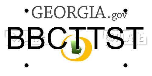 BBCTTST Georgia License Plate