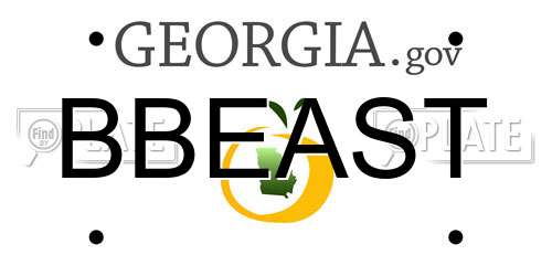 BBEAST Georgia License Plate