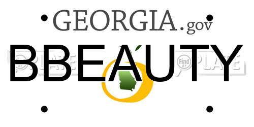 BBEAUTY Georgia License Plate