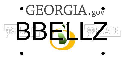 BBELLZ Georgia License Plate