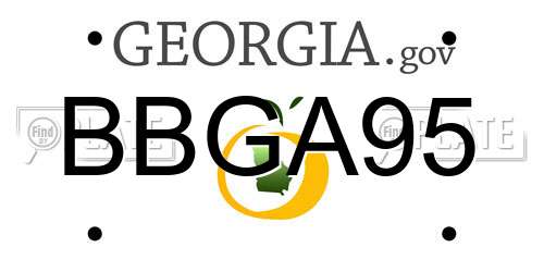 BBGA95 Georgia License Plate