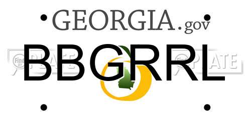 BBGRRL Georgia License Plate