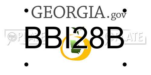 BBI28B Georgia License Plate