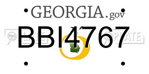 BBI4767 Georgia License Plate