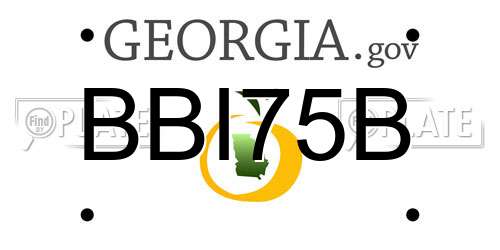 BBI75B Georgia License Plate
