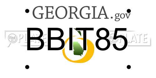 BBIT85 Georgia License Plate