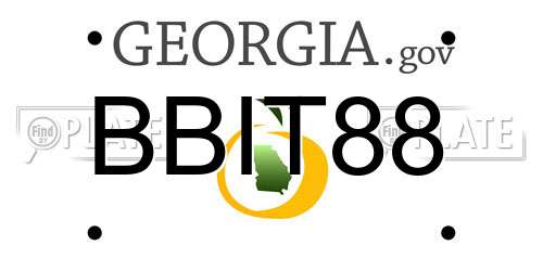 BBIT88 Georgia License Plate
