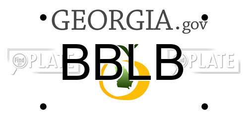 BBLB Georgia License Plate