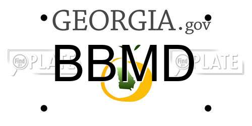 BBMD Georgia License Plate