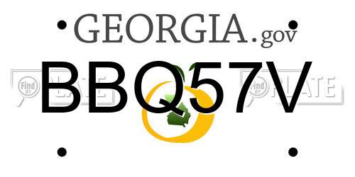 BBQ57V Georgia License Plate