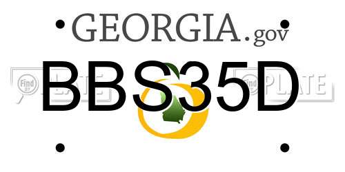 BBS35D Georgia License Plate
