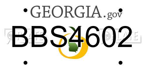 BBS4602 Georgia License Plate