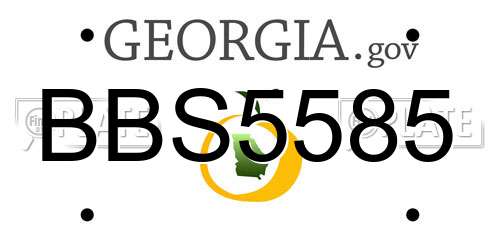 BBS5585 Georgia License Plate
