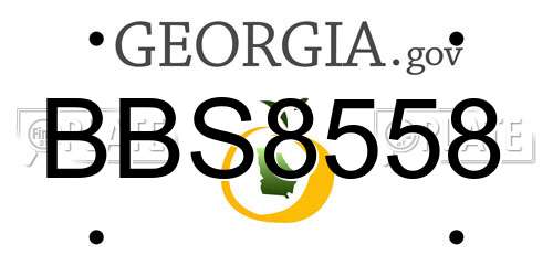 BBS8558 Georgia License Plate