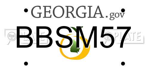 BBSM57 Georgia License Plate