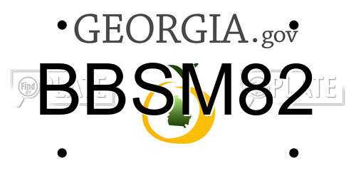 BBSM82 Georgia License Plate