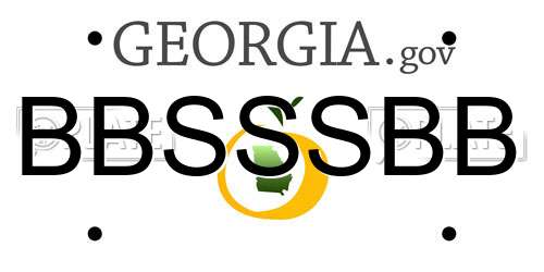 BBSSSBB Georgia License Plate