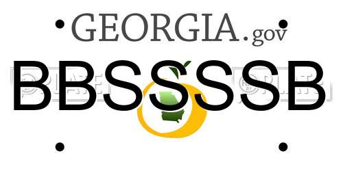 BBSSSSB Georgia License Plate