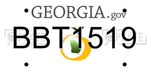 BBT1519 Georgia License Plate