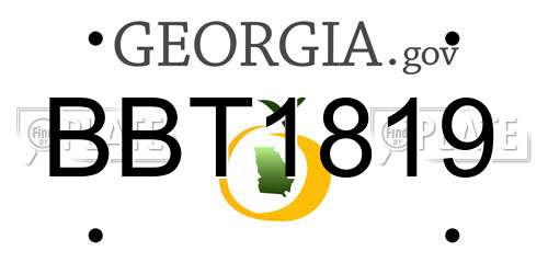 BBT1819 Georgia License Plate