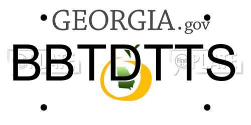 BBTDTTS Georgia License Plate
