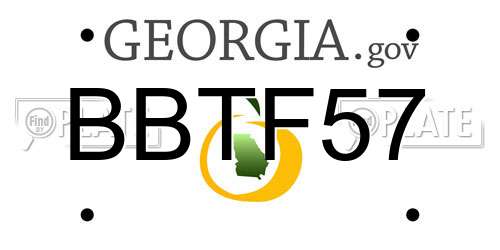 BBTF57 Georgia License Plate