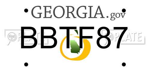 BBTF87 Georgia License Plate