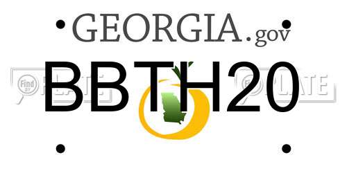 BBTH20 Georgia License Plate