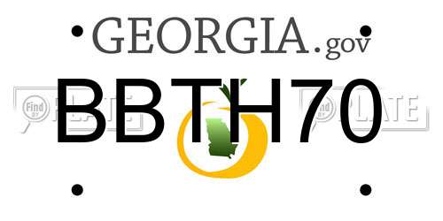 BBTH70 Georgia License Plate