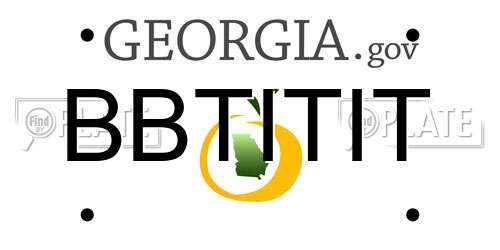 BBTITIT Georgia License Plate