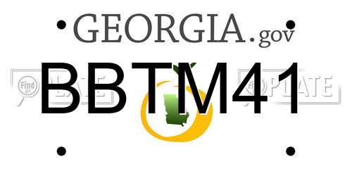 BBTM41 Georgia License Plate