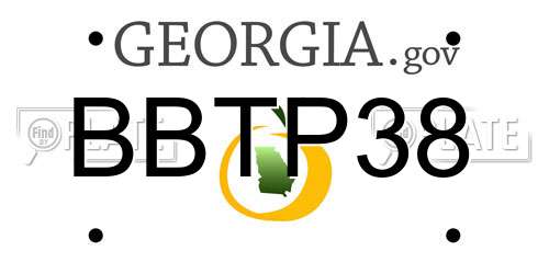 BBTP38 Georgia License Plate