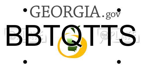 BBTQTTS Georgia License Plate