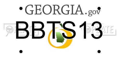 BBTS13 Georgia License Plate