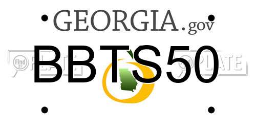 BBTS50 Georgia License Plate