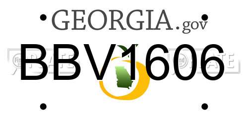 BBV1606 Georgia License Plate