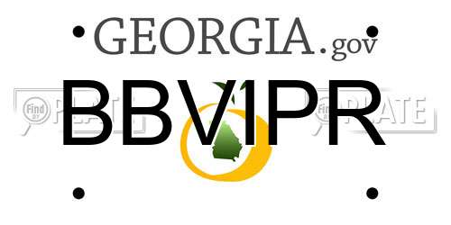 BBVIPR Georgia License Plate