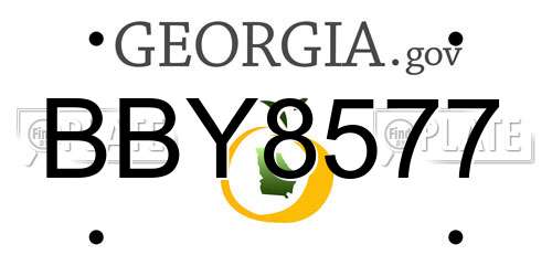 BBY8577 Georgia License Plate