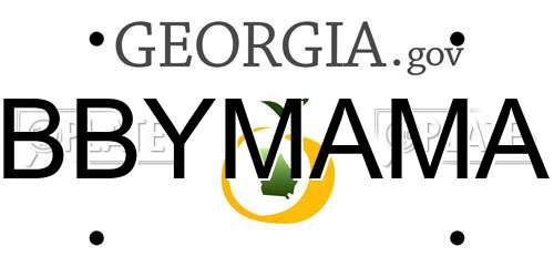 BBYMAMA Georgia License Plate