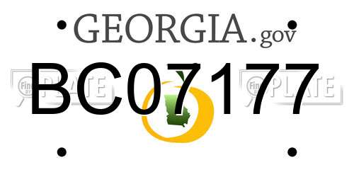 BC07177 Georgia License Plate