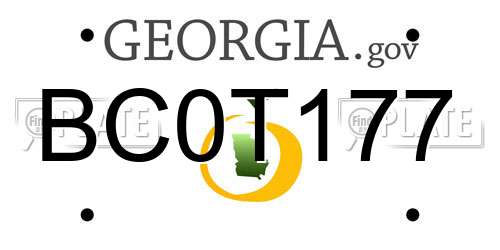 BC0T177 Georgia License Plate