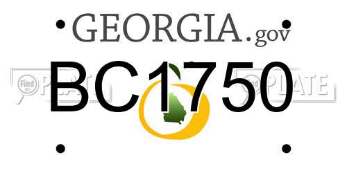 BC1750 Georgia License Plate