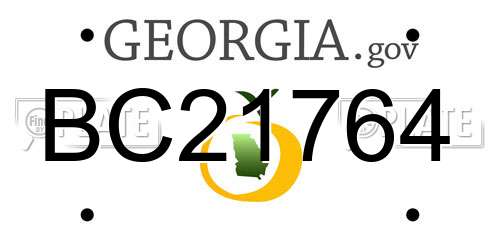 BC21764 Georgia License Plate
