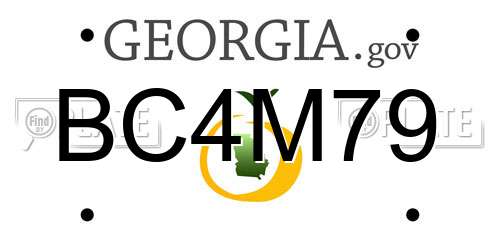 BC4M79 Georgia License Plate